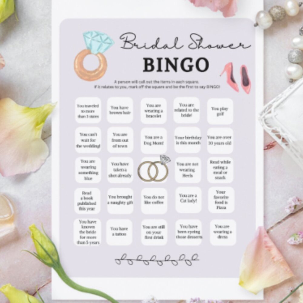 Bridal Shower Bingo Game (Set of 15)